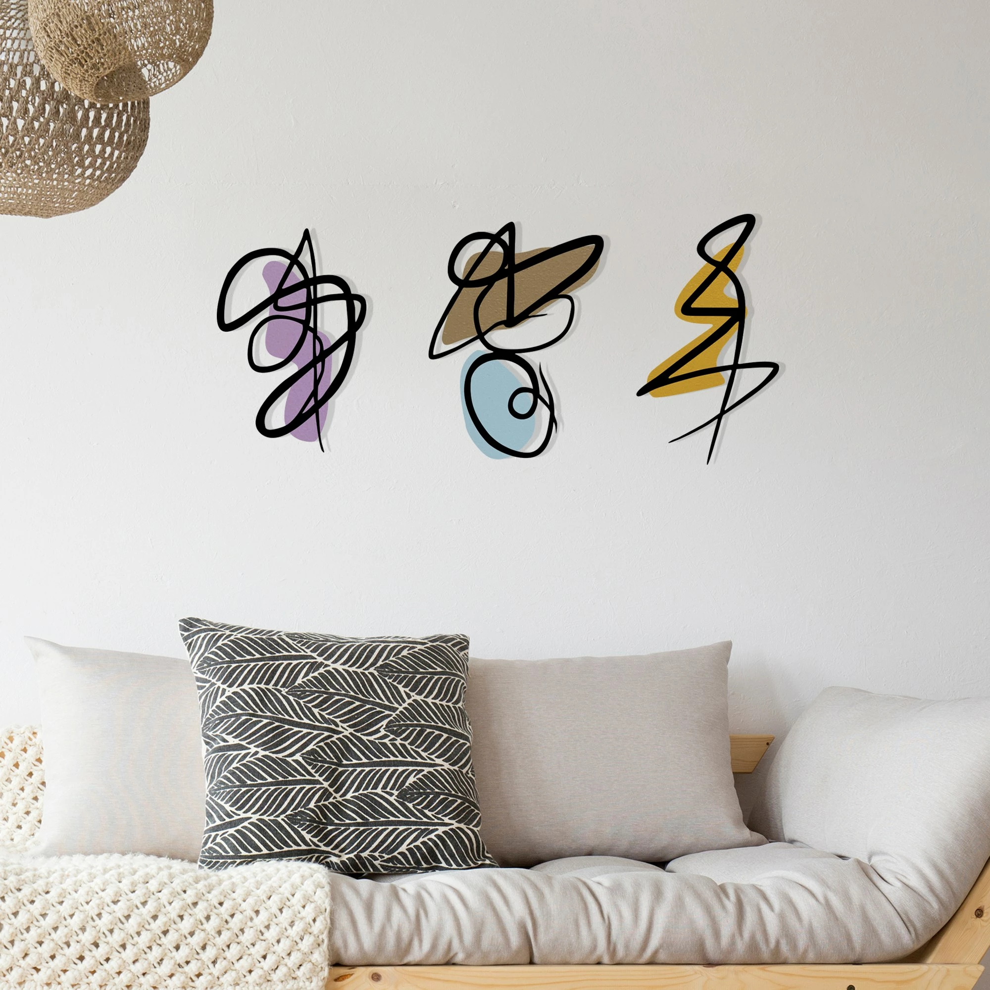 Aksesor dekorativ metalik për mur, Wallity Artifice, shumëngjyrësh