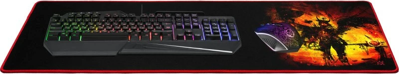 Mauspad Defender, Gaming Warrior 820x300x3mm, kuq/zi