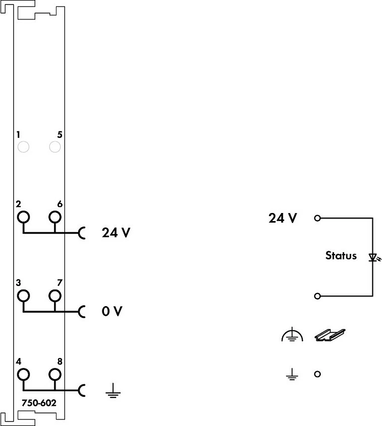 Modul furnizimi potenciali WAGO 750-602, 24V DC, 10A, gri