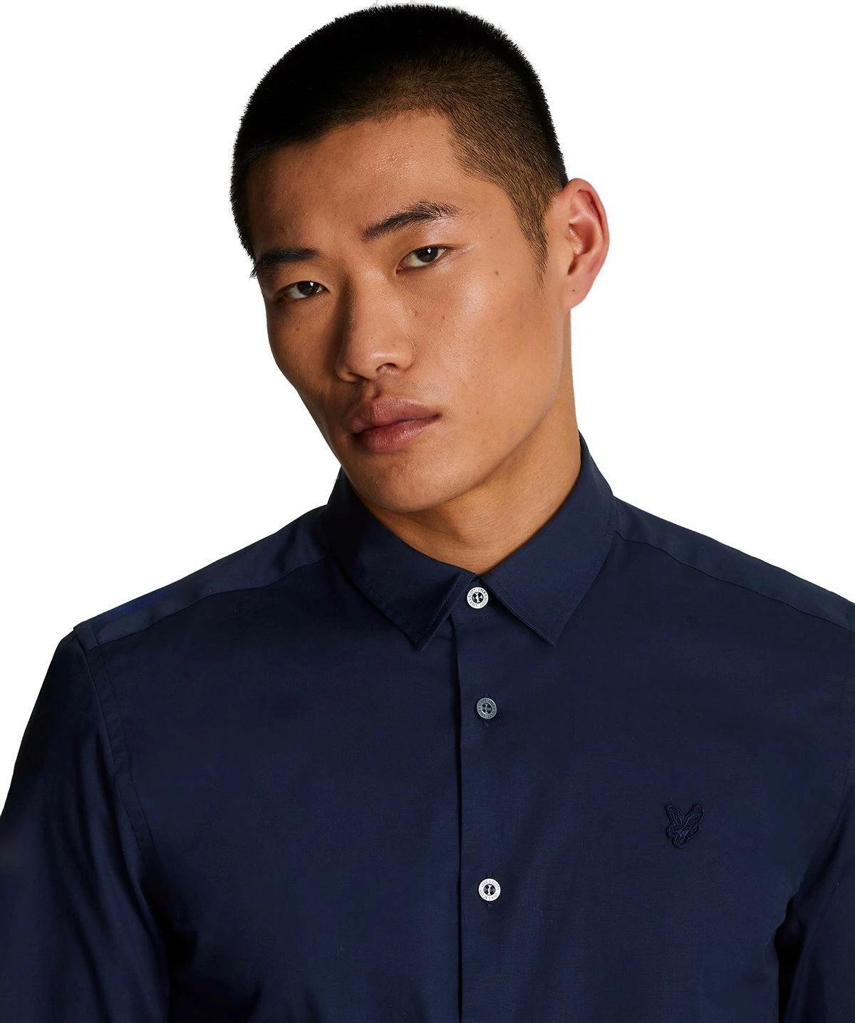 Këmishë për meshkuj Lyle & Scott LW1115TON, e kaltër e errët [Madhësia: L]