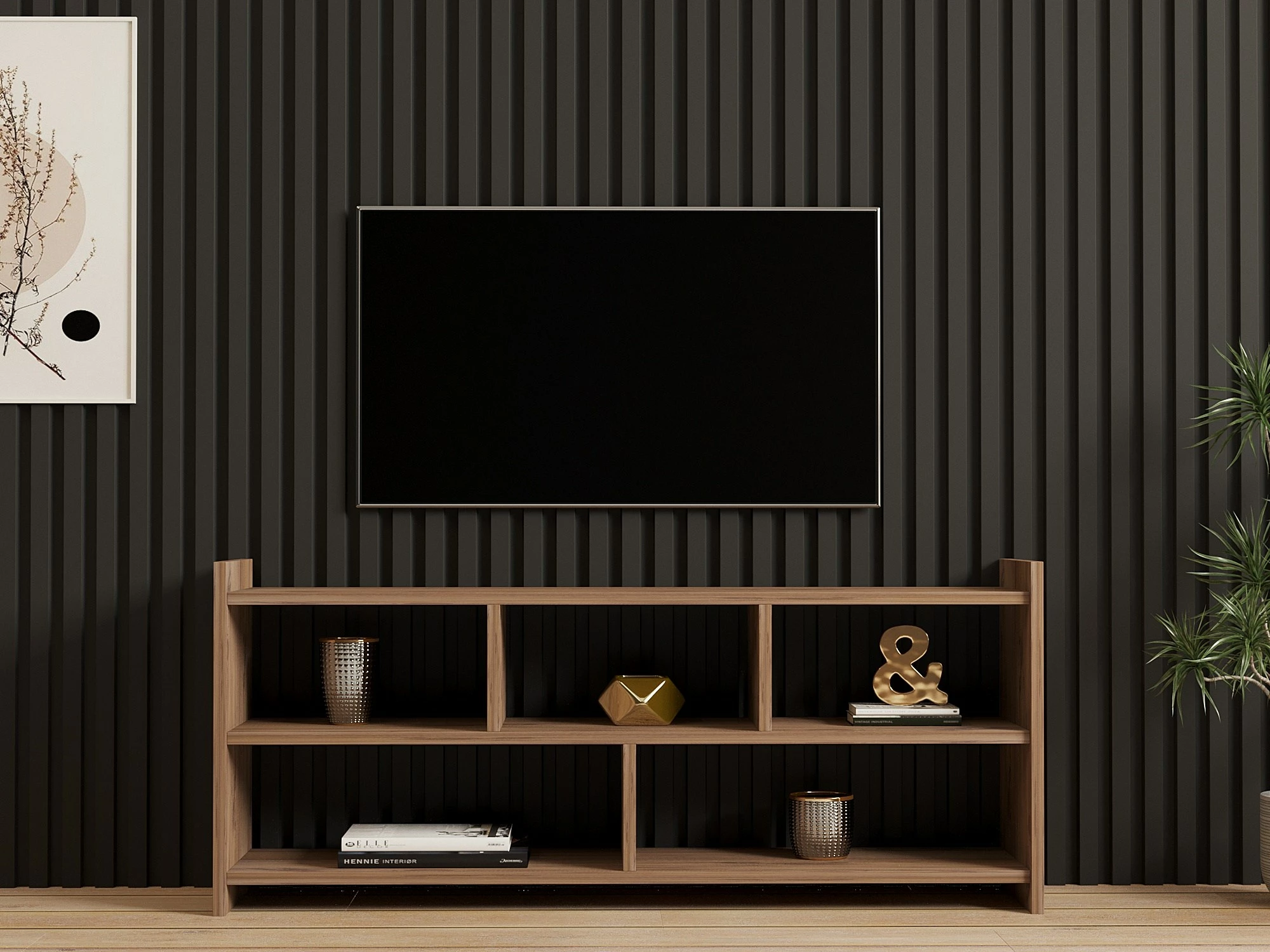 Komodë TV Hanah Home, ngjyrë Atlantic Pine, Pera