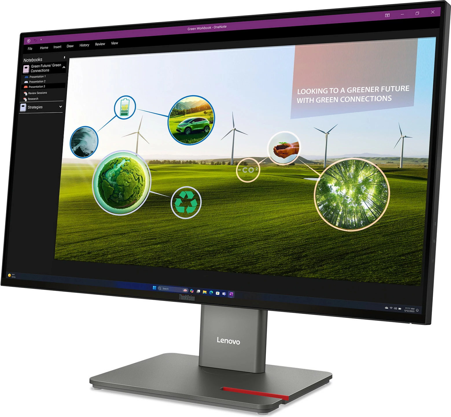 Monitor Lenovo ThinkVision P27Q-40, 27", 2560x1440, IPS, 120Hz, Eclipse Black