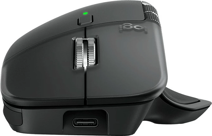 Maus Logitech MX Master 4, wireless Bluetooth/2.4 GHz, 8 butona, USB-C, Graphite