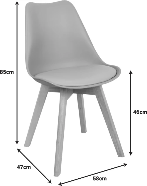 Karrige Gaston PP-PU ngjyrë taupe - këmbë natyrale 58x47x85cm