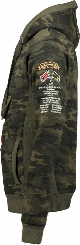 Maicë për meshkuj Geographical Norway GYMCLASS MEN CAMO 100, kaki