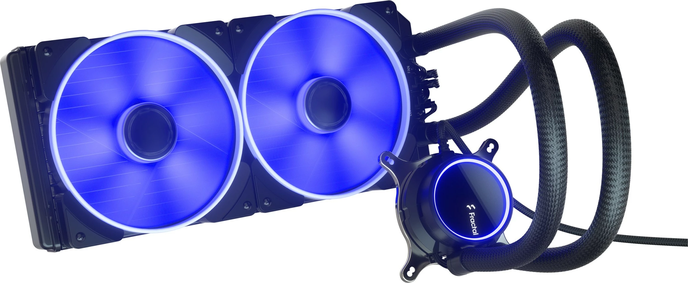 Ftohës me lëng Fractal Design Celsius+ S28 Prisma, ARGB, 2x ventilatorë, 280mm, zi/bardhë