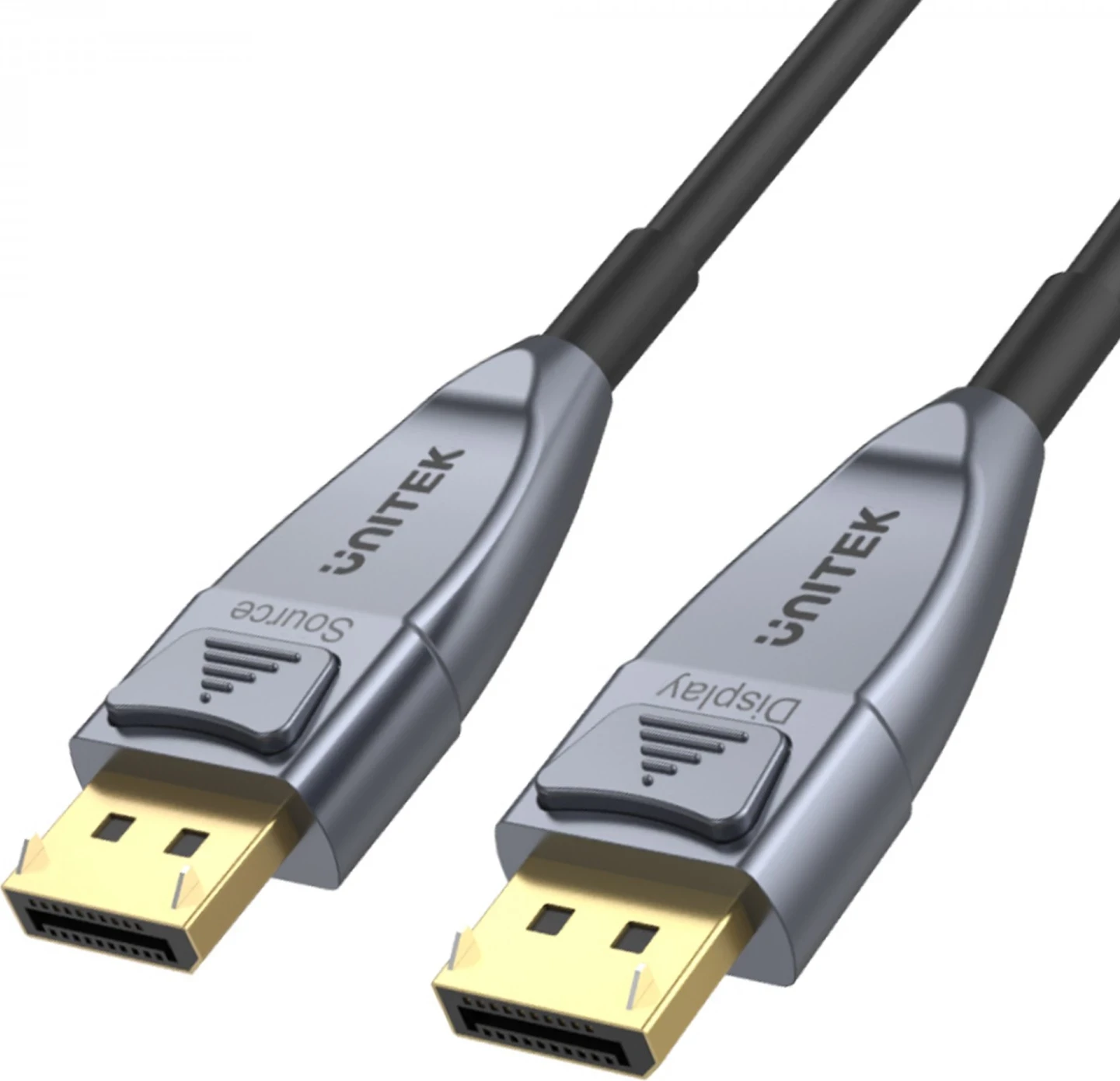 Kabllo DisplayPort Unitek, 8K, 20.0m, e zezë-argjendtë