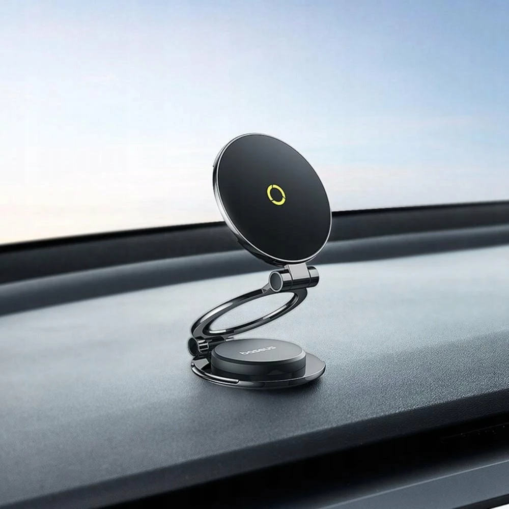Mbajtës magnetik telefoni për veturë Baseus BS-CW06 MagPro II, MagSafe, rrotullim 360°, i zi