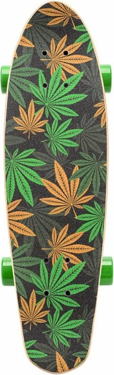 Skateboard për meshkuj dhe fëmijë Meteor, ngjyrë kafe dhe jeshile [Madhësia: Standarde]