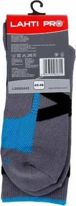 Çorape LAHTI PRO L3090443, trashësi mesatare, madhësi 43-46, 1 palë, gri-blu