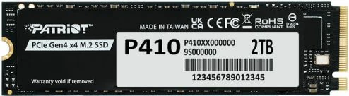 SSD M.2 NVMe Patriot P410 2TB PCIe Gen4 x4 (M.2 2280), i zi