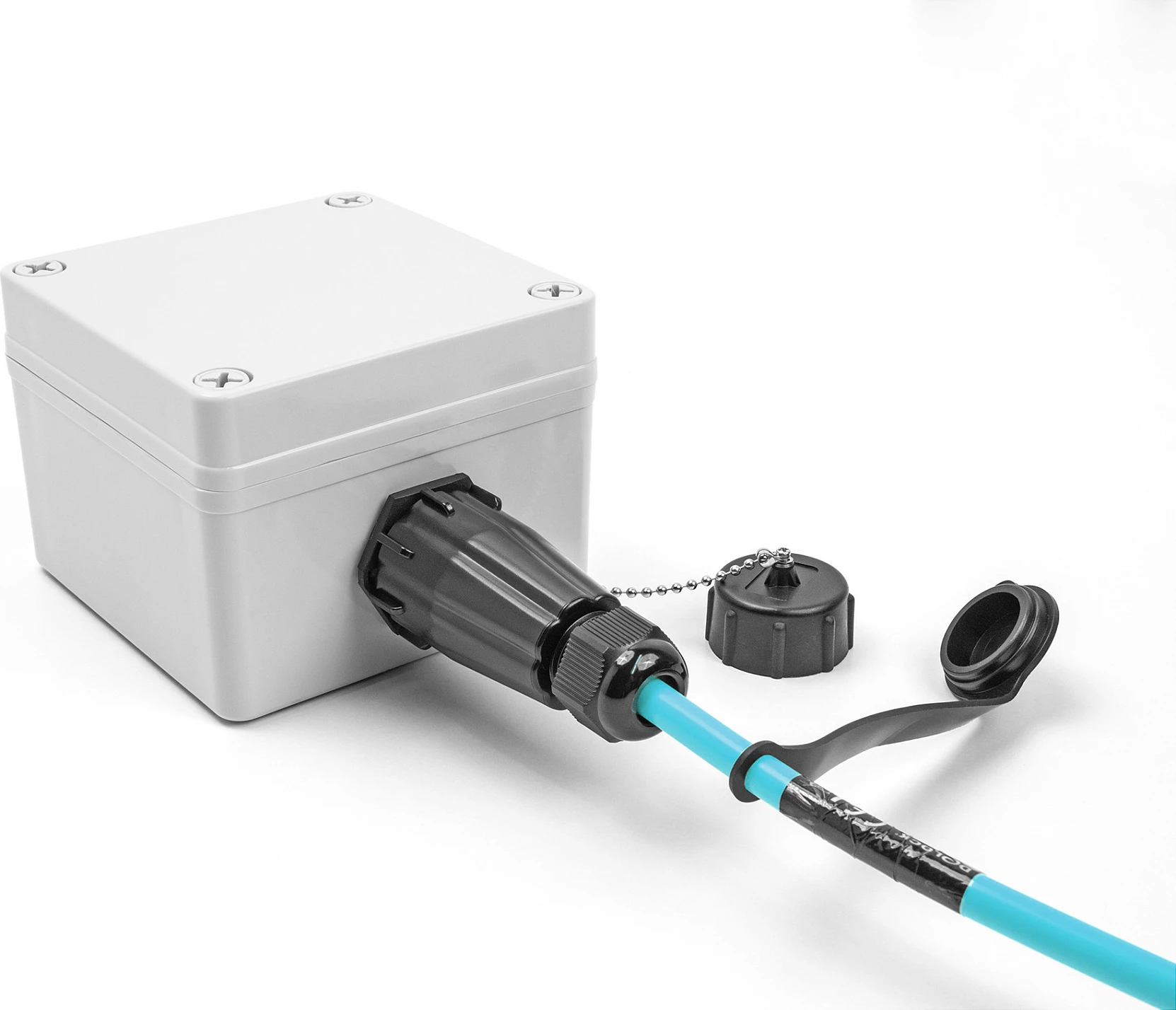 Kablë fibër optike DeLOCK LC-LC Duplex, OM3 multi-mode, IP68, 2 m, aqua