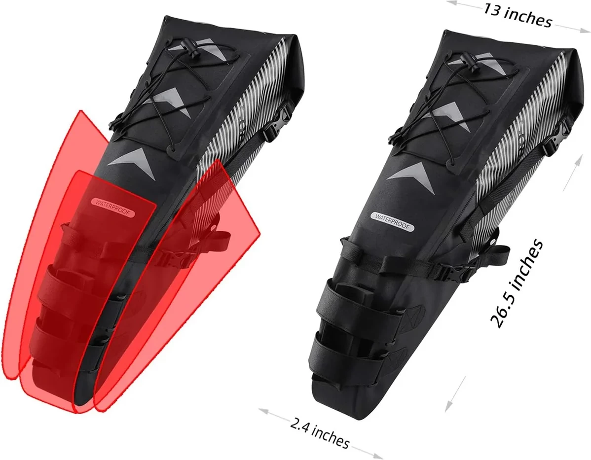 Çantë nën shalë biçiklete Rockbros AS-013 10L waterproof, e zezë