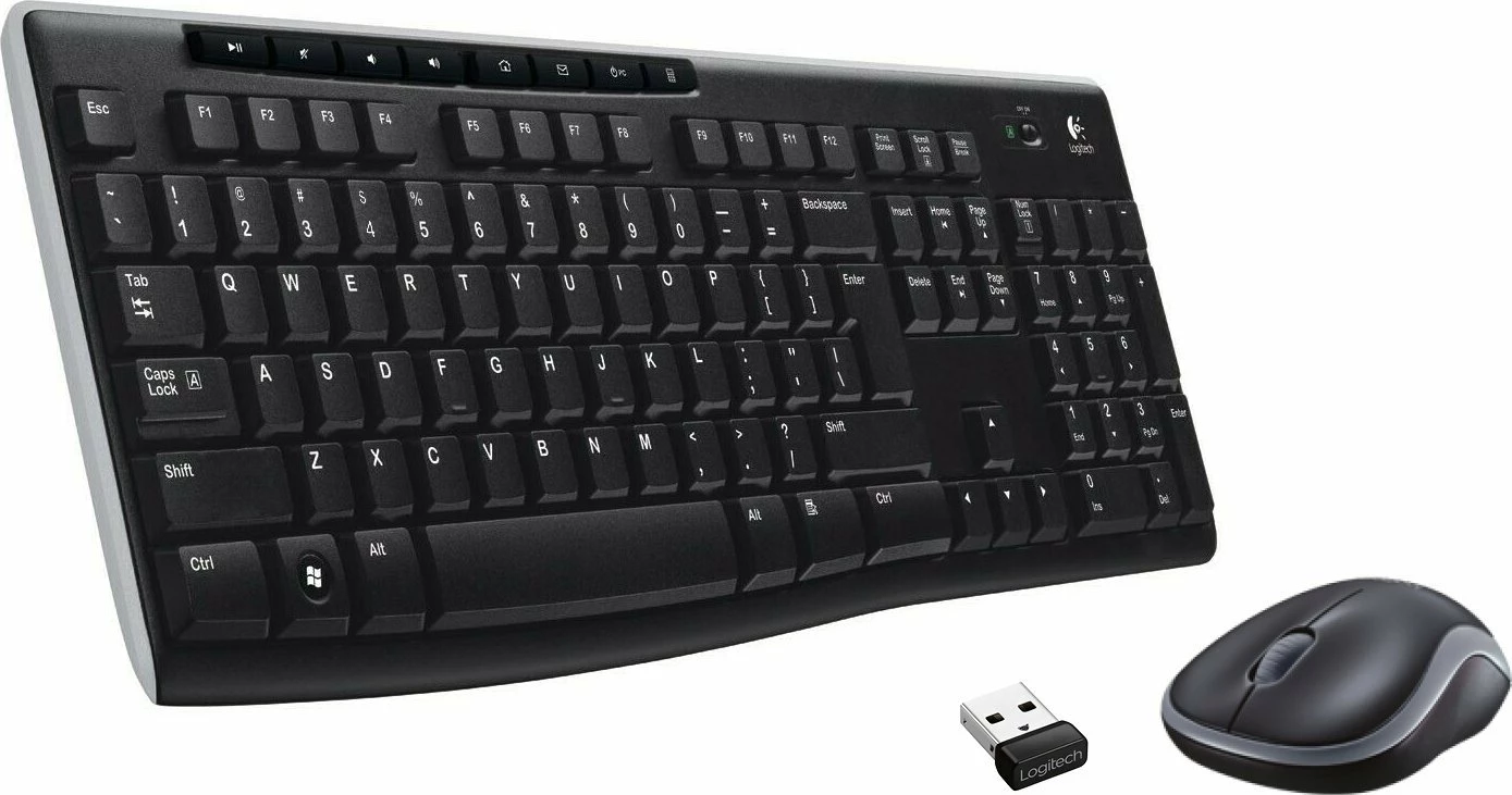 Set tastierë + Maus wireless Logitech MK270 (920-004508), US INTL, USB nano receiver, i zi