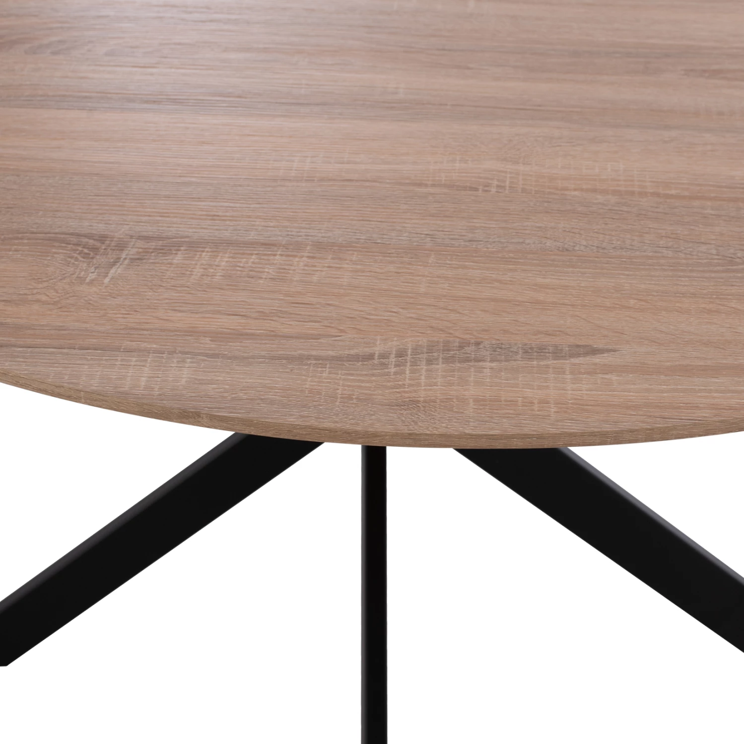 Tavolinë Rosario, sipërfaqe MDF sonama & këmbë metalike FH8742.01 Φ120Χ75 cm