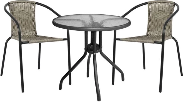 Set kopshti tavolinë & karrige FH5180.01, 3 pjesë, hiri