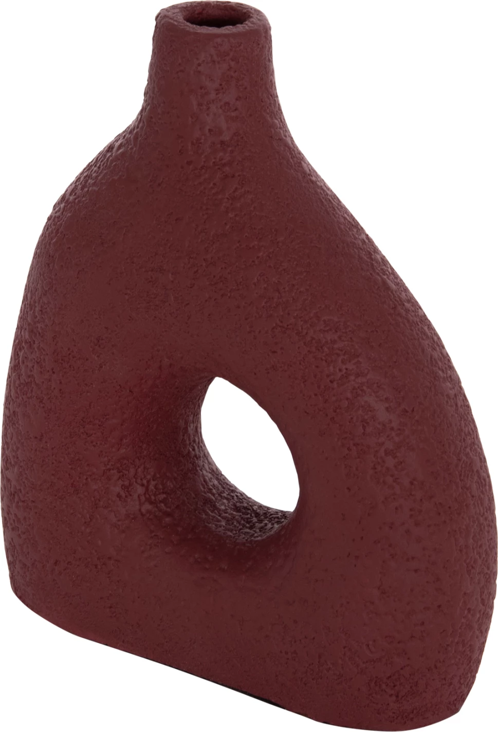Vazo dekorative tavoline, terrakotë, ngjyrë e kuqe e errët, DECANT FH4667.06M, 17x6.5x20cm