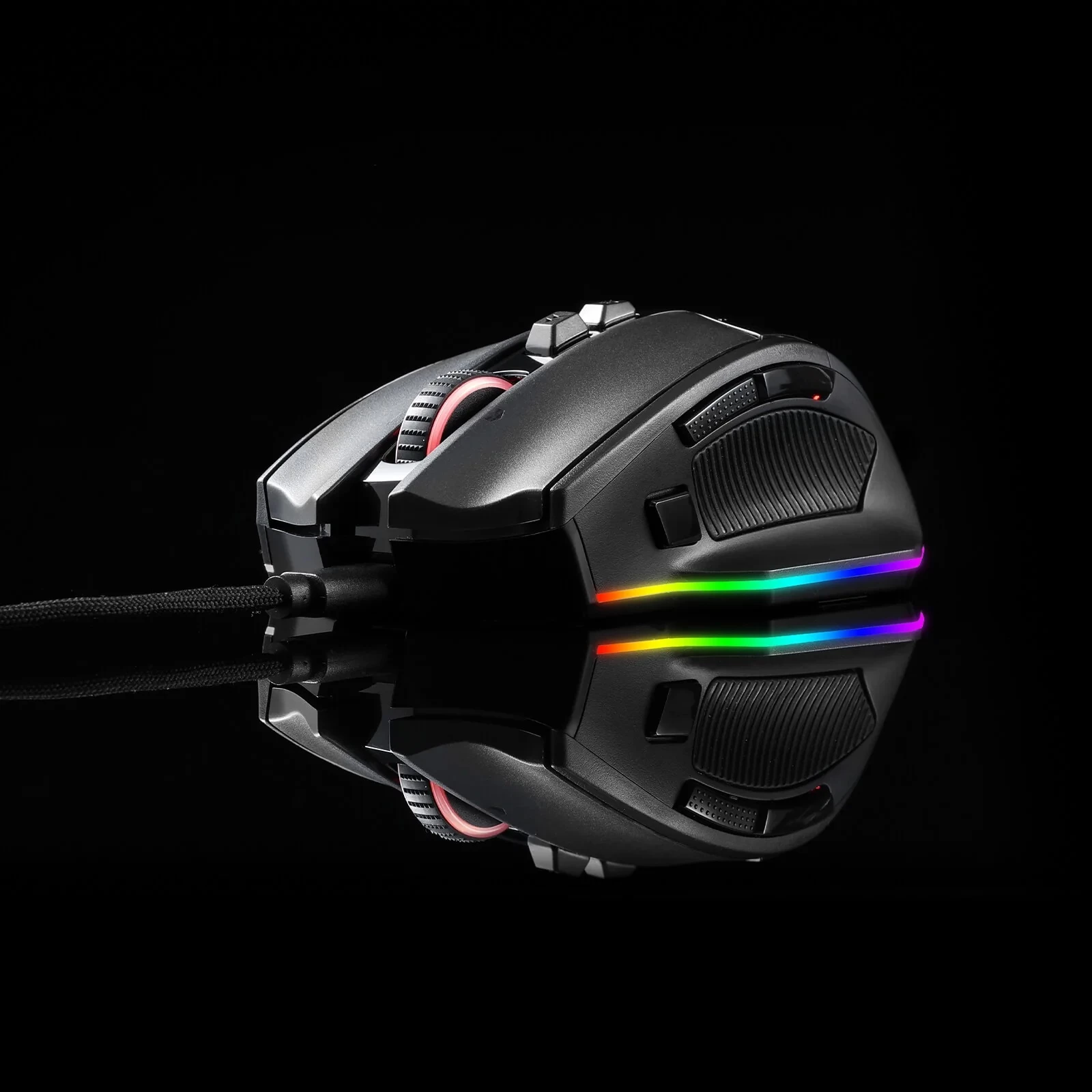 Maus me kabllo Redragon Rind M813-RGB, 16000 DPI, RGB, 7 butona, i zi