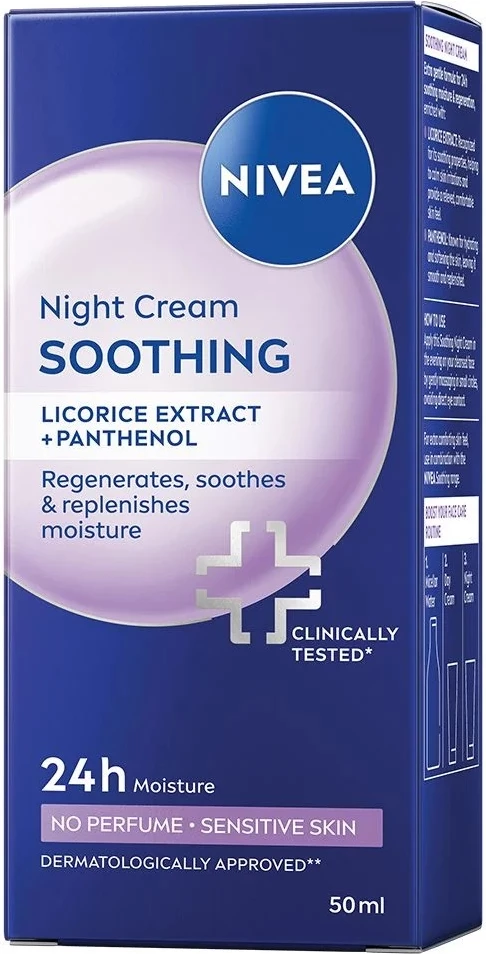 Krem nate për fytyrë Nivea Soothing Night Cream për femra 50ml