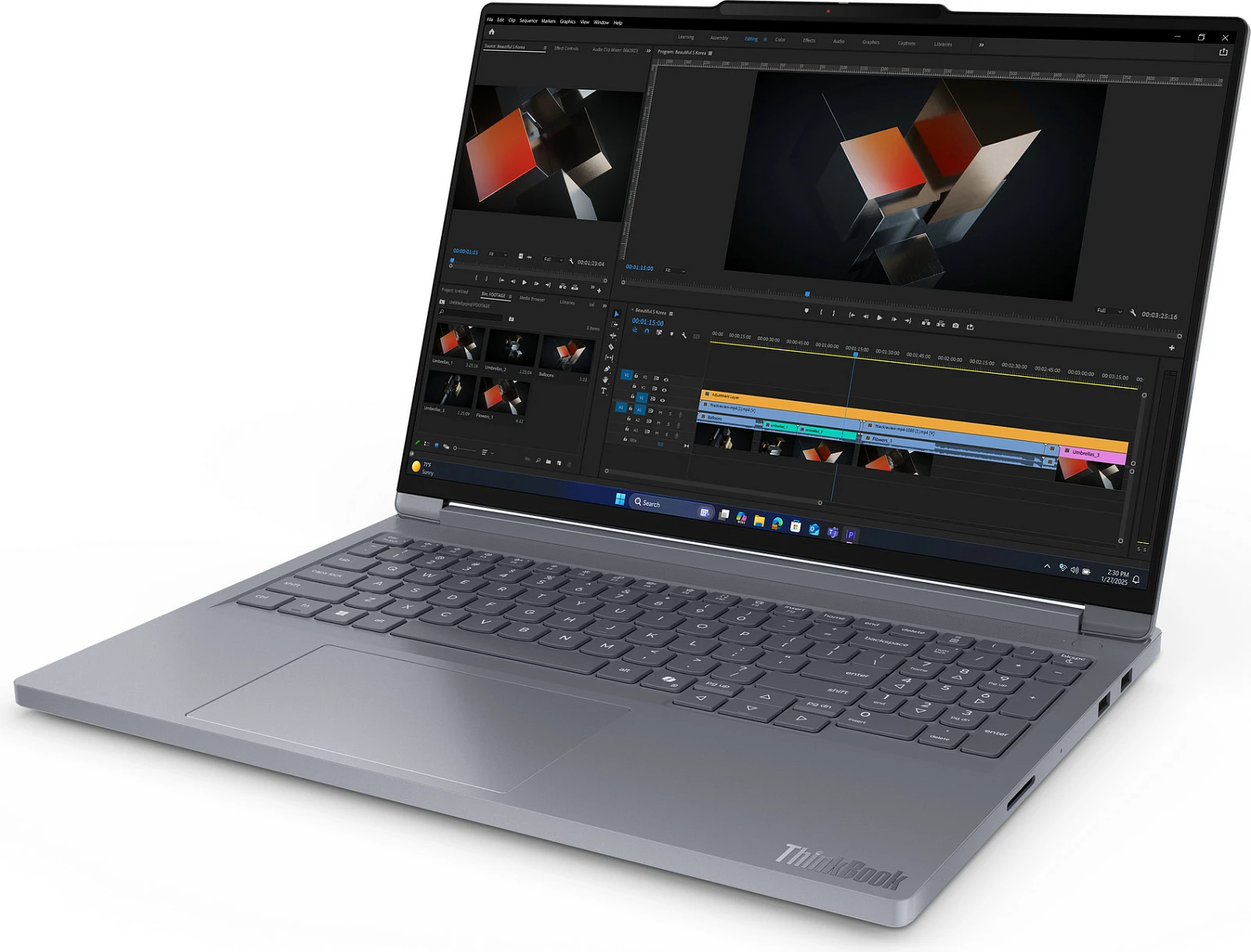 Laptop Lenovo ThinkBook 16p G6, Ryzen 9 8940HX, 32GB RAM Memorje, 1TB SSD, GeForce RTX 5060 8GB, 16" 2560x1600, Windows 11 Pro, Luna Grey
