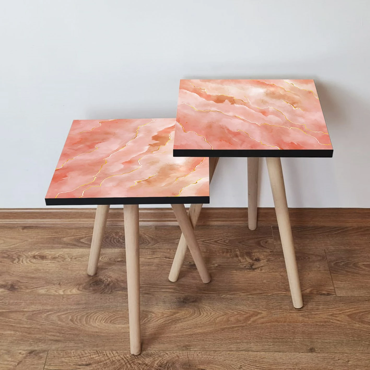 Set tavolinash të mbivendosura, 2 copë, Skye Decor, salmon, 2Shp218