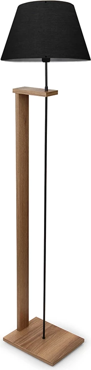 Llambë dyshemeje Lumino E27, ngjyrë zezë-arre, D38x150cm