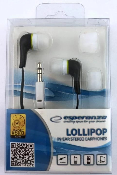 Kufje Esperanza EH146K, 3.5mm, me kabllo 1.2m, të zeza, 2 maja rezervë