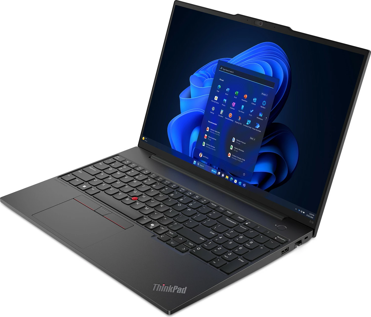 Laptop Lenovo ThinkPad E16, Intel Core Ultra 7, 32 GB, 1 TB, 16", Windows 11 Pro, e zezë