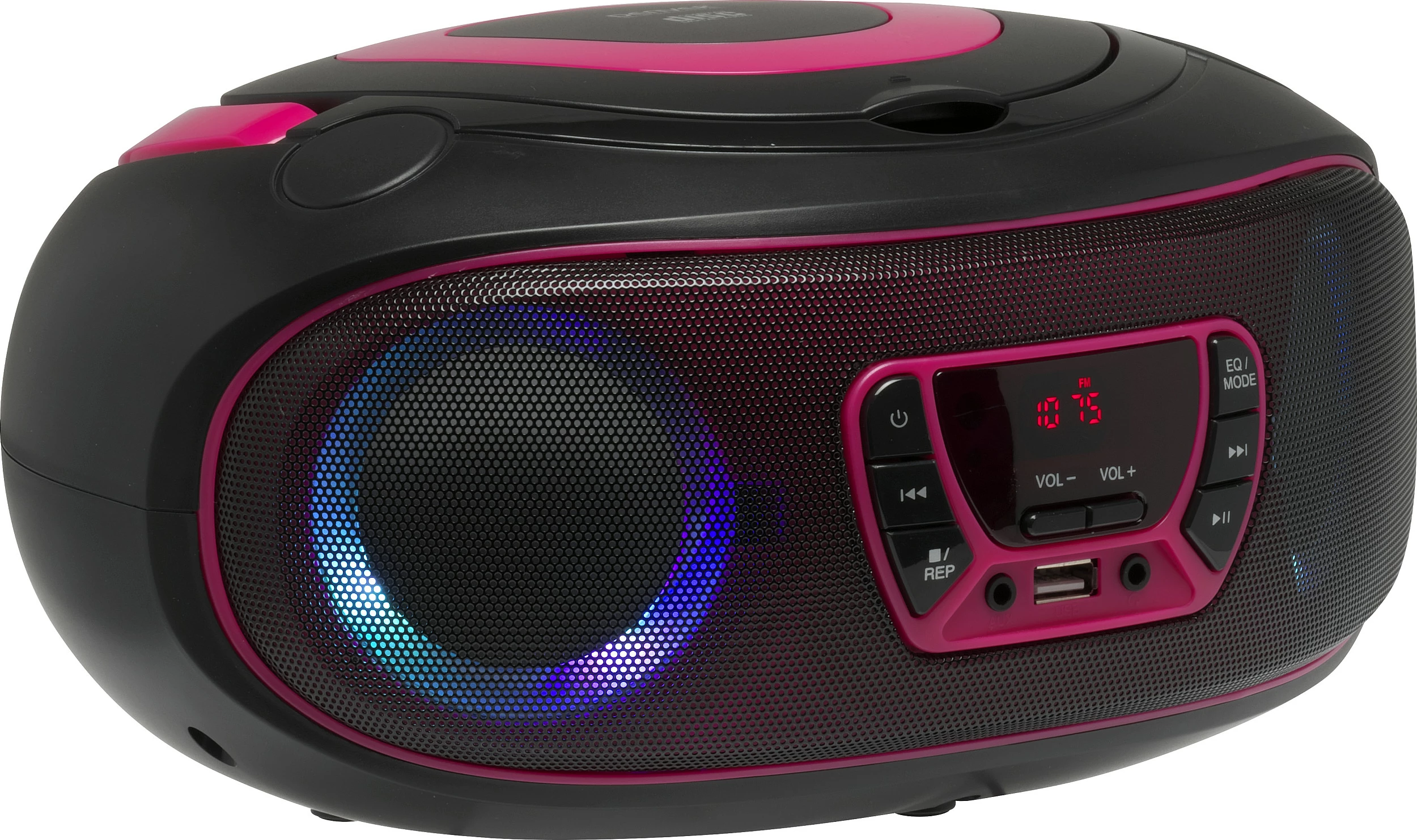 CD player portativ Denver TCL-212BT, Bluetooth, USB, FM, MP3, zi/rozë