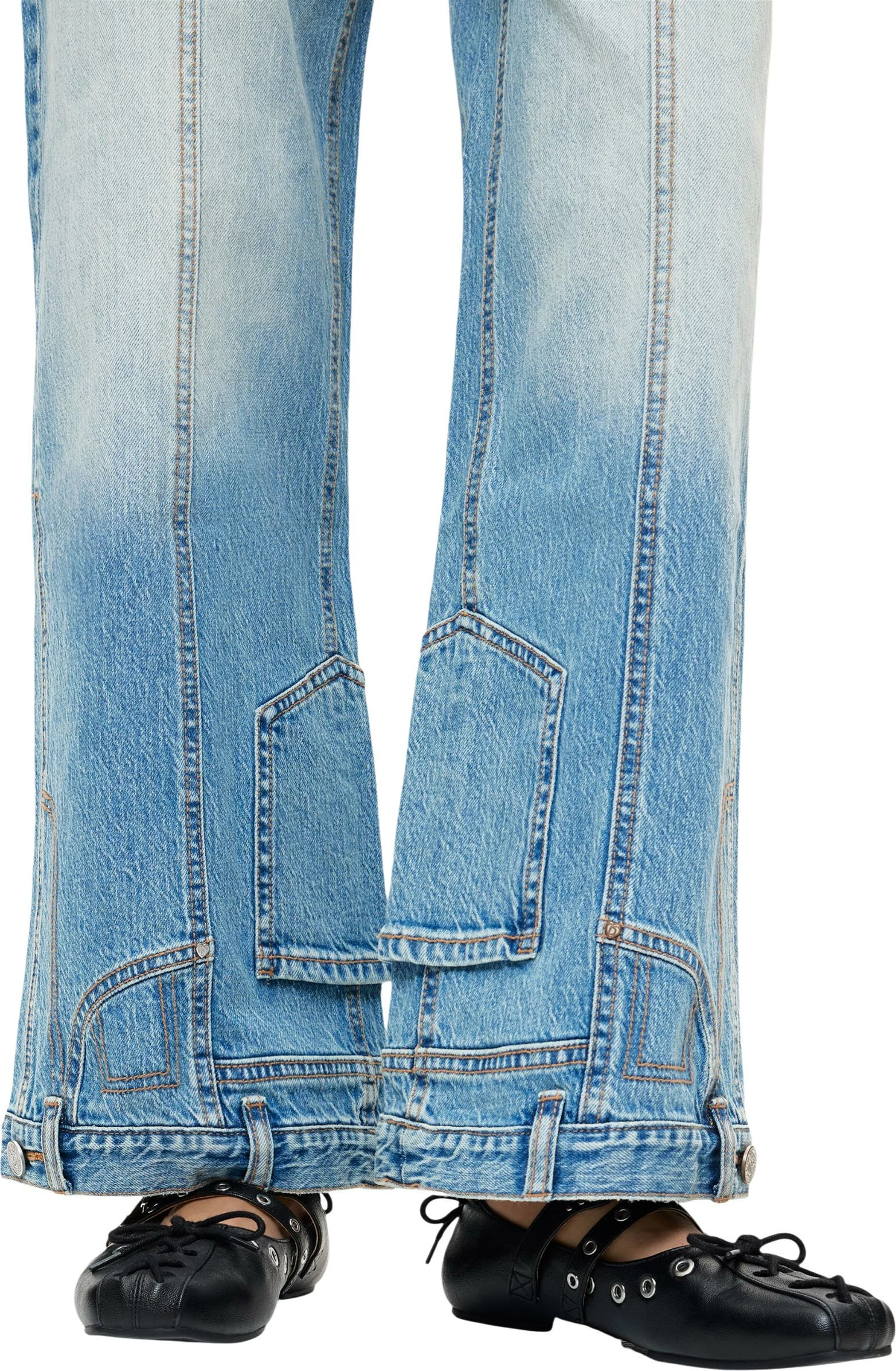 Xhinse për femra Desigual DENIM_INVERT 26WWDD17, denim i çelët [Madhësia: S]