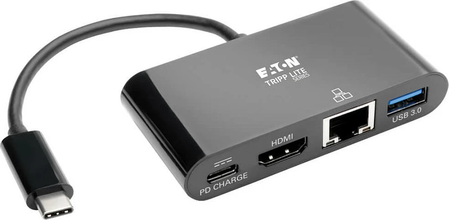 Adapter USB-C multiport Eaton Tripp Lite, 4K HDMI, USB-A, GbE, PD 60W, i zi