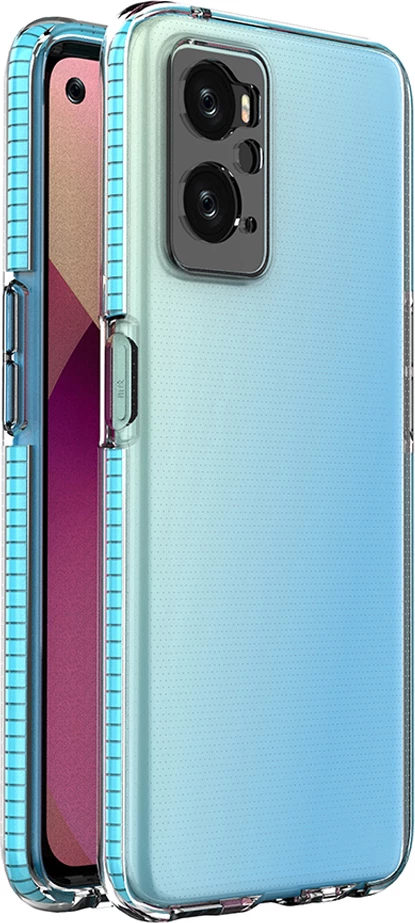 Mbështjellës Hurtel Spring Case për Realme 9i, Oppo A36/A76/A96, silikon, kaltër e hapur