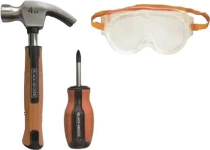 Tavolinë pune druri për fëmijë Black&Decker WB002-03, 81 x 60 x 50 cm, 5+, set 4 copë