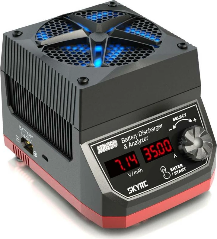 Shkarkues dhe analizues baterie SkyRC BD250, 250W, 35A, i zi