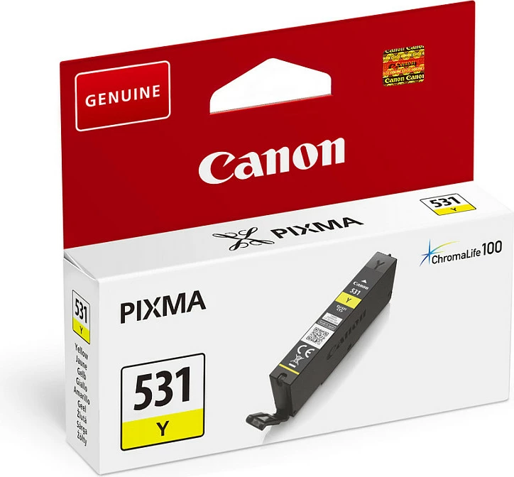 Kartushë boje Canon CLI-531Y (6121C001), 515 faqe, për PIXMA TS8750/TS8751, e verdhë