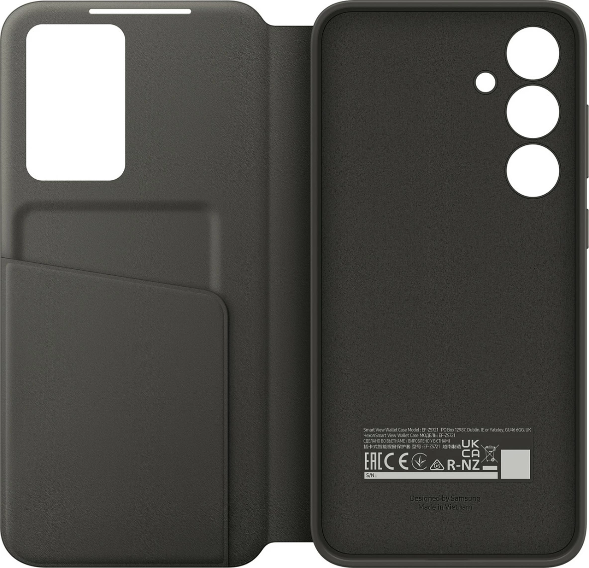 Mbështjellës Samsung Smart View për Galaxy S24 F, 17 cm (6.7"), i zi