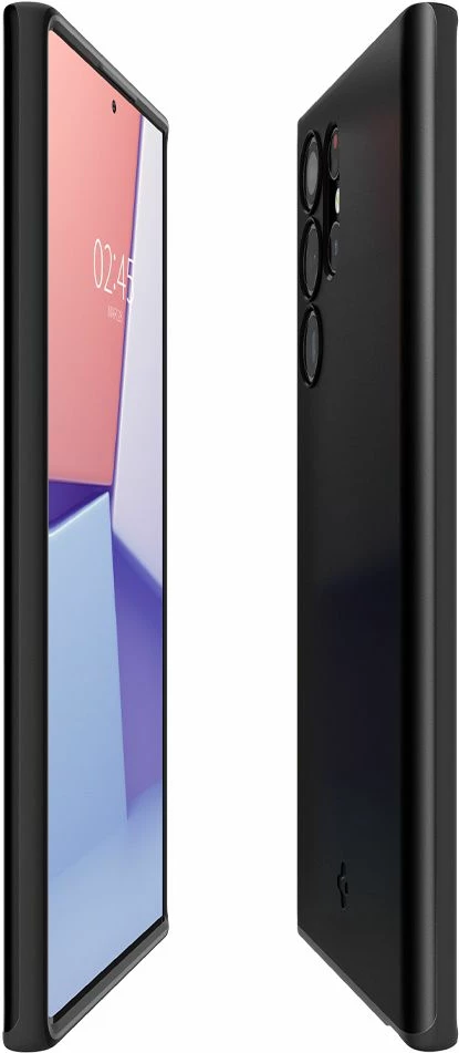 Mbështjellës Spigen Thin Fit për Samsung Galaxy S22 Ultra, i zi