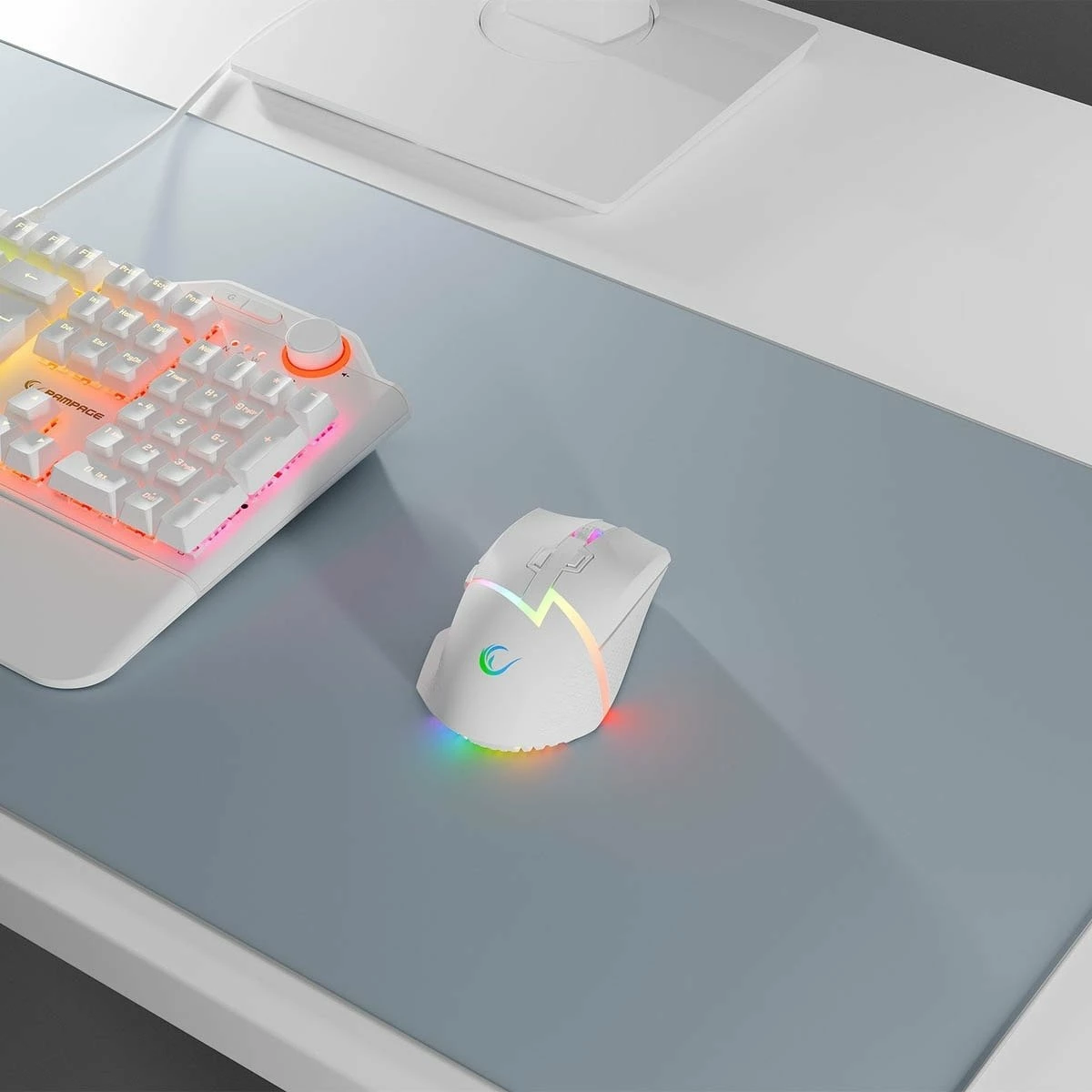 Maus pa kabllo Rampage Drop M3 V2 24000 DPI, Bluetooth/2.4 GHz, i bardhë