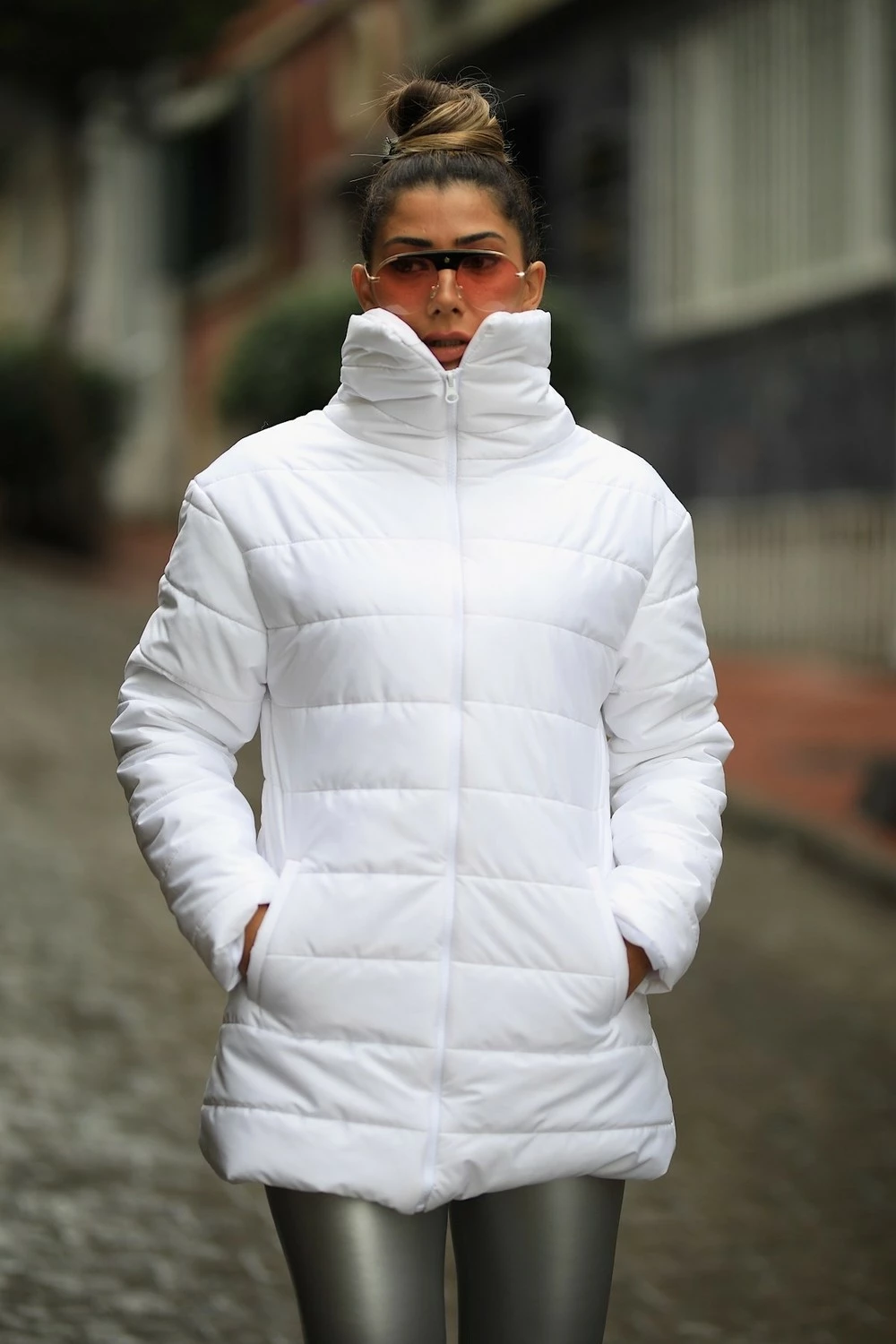 Jakne për femra Keyifli Moda, e bardhë