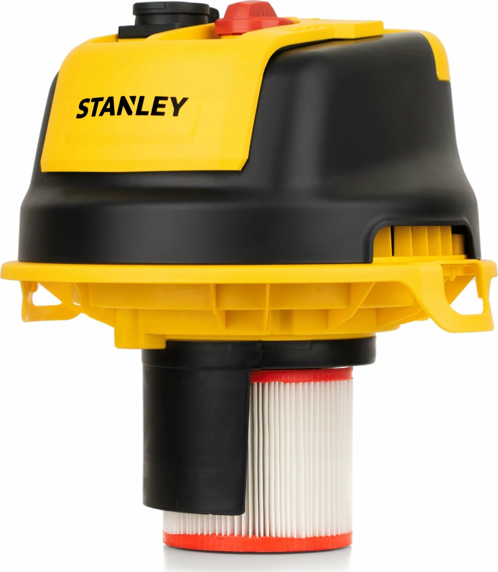Fshesë me korrent industriale Stanley SXVC25PTDE 25L 1200W wet/dry, HEPA, prizë për vegla 2000W, funksion blower, e zezë/verdhe, set aksesorësh