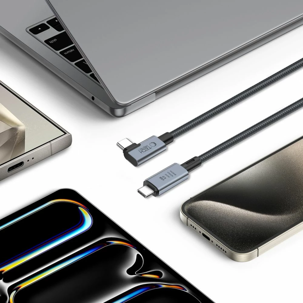 Kabllo USB-C Tech-Protect UltraBoost Max L, USB 4.0, 1.5m, 240W, Gri
