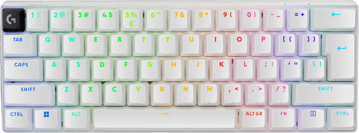 Tastierë gaming Logitech G Pro X 60 920-011930, US-International layout, RGB, e bardhë
