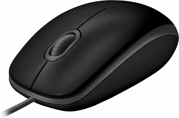 Maus Logitech B110 Silent, me kabllo USB 1.8 m, i zi