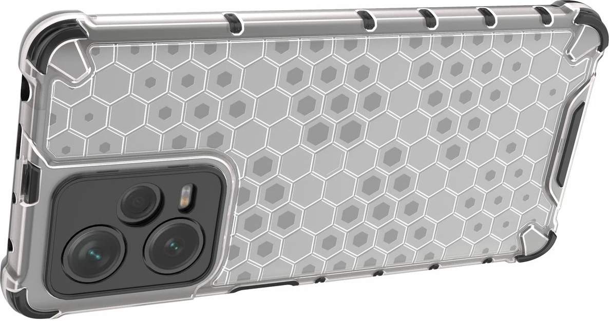 Mbështjellës Hurtel Honeycomb për Xiaomi Redmi Note 12 Pro+, i zi