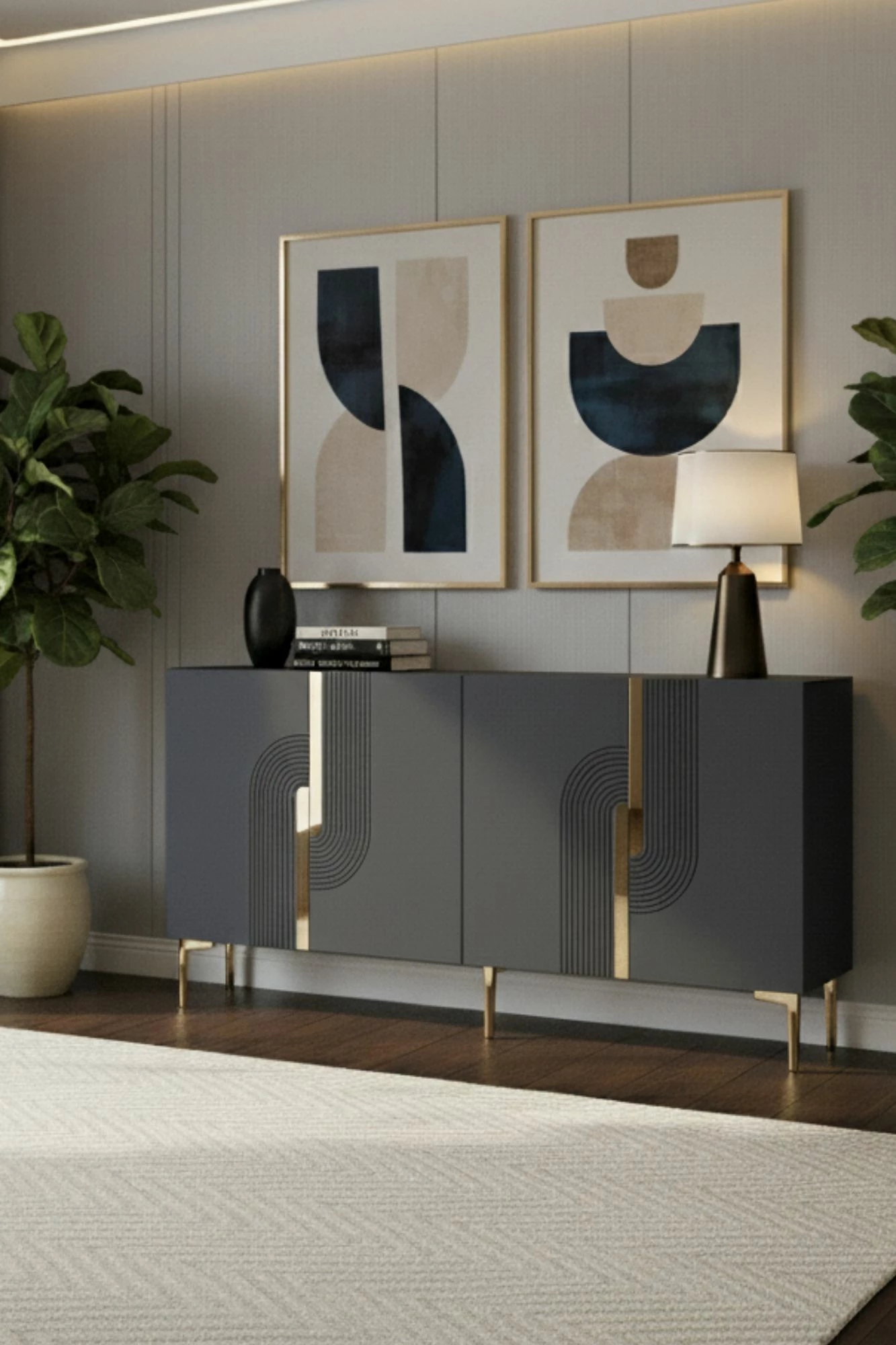 Konsol Skye Decor, Meyra 150, antracit, ari