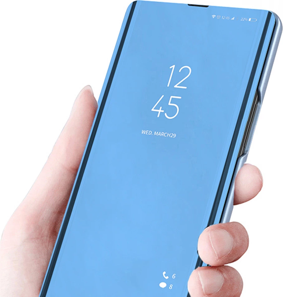 Mbështjellës Hurtel Clear View Case për Xiaomi 12T / 12T Pro, me kapak, i zi