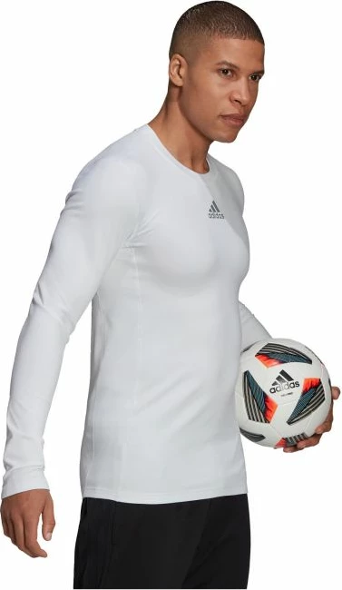 Maicë adidas TechFit Warm për Meshkuj, e Bardhë