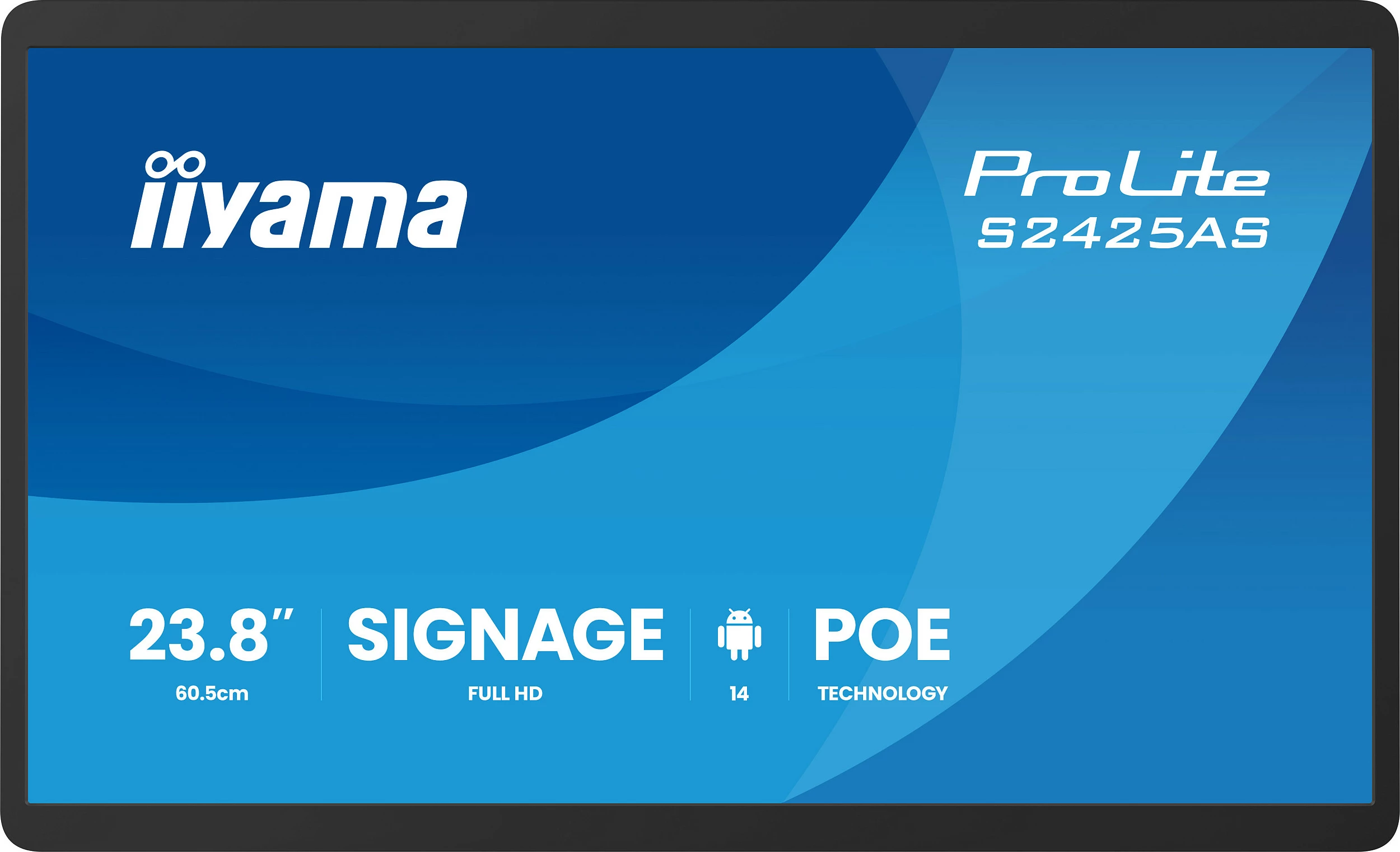 Monitor signage iiyama ProLite S2425AS-B1P, 23.8", IPS, Full HD, USB-C, i zi