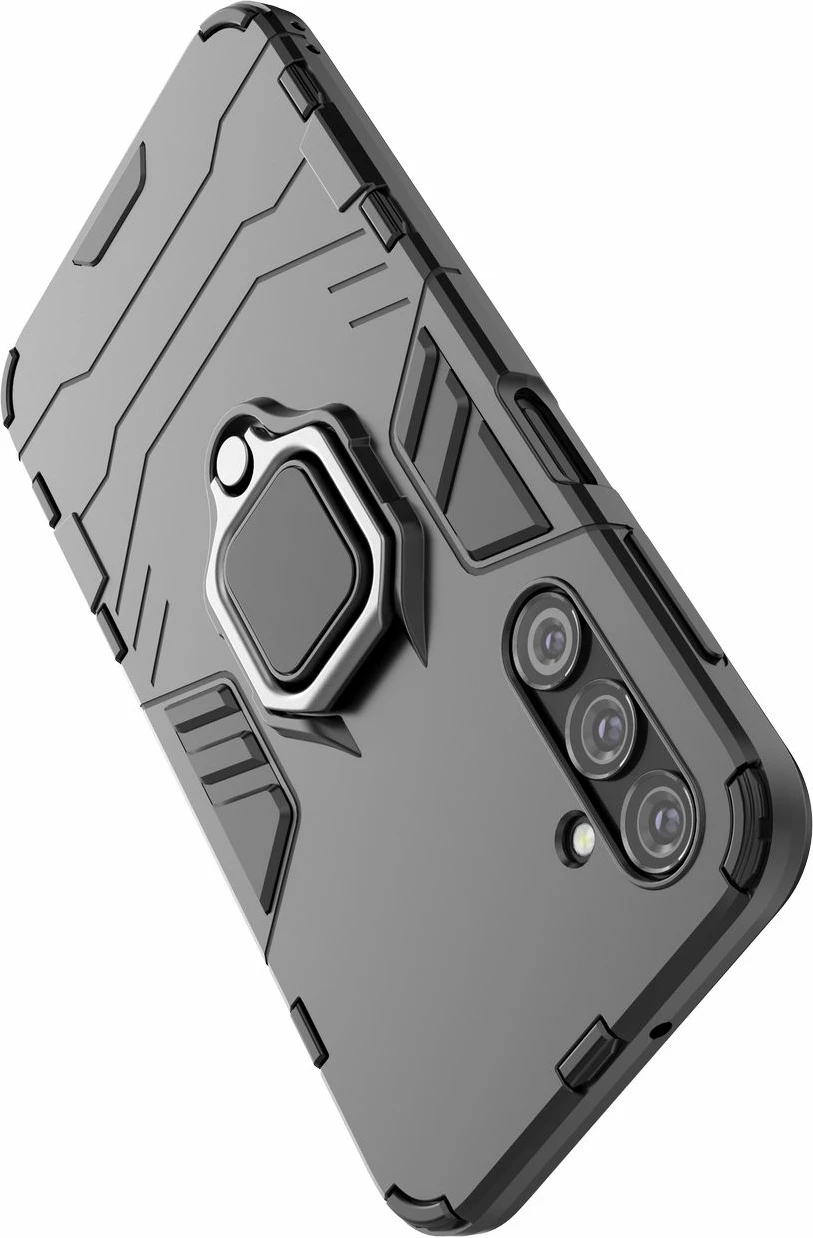 Mbështjellës Hurtel Ring Armor për Samsung Galaxy A24 4G, me unazë, i zi