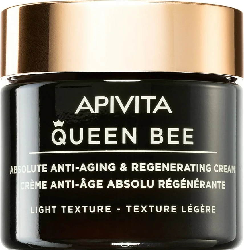 Krem kundër rrudhave dhe rigjenerues për femra Apivita Queen Bee Absolute Anti-Aging & Regenerating Cream Light Texture, 50ml